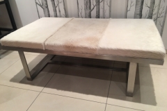 beige cowhide table