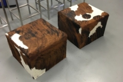 cowhide cubes and tables