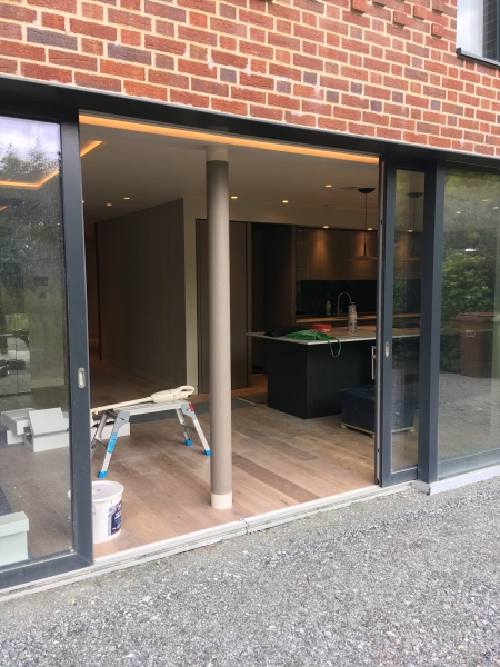 leather covered columns