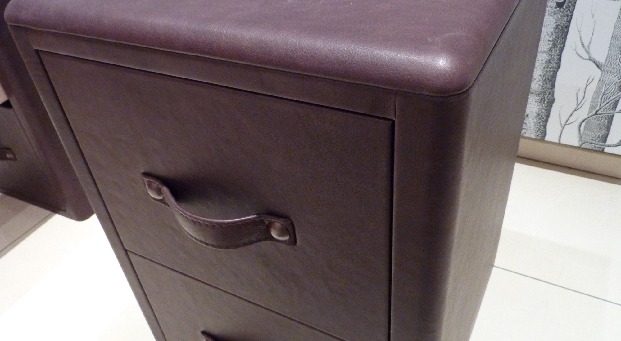leather bedside cabinets