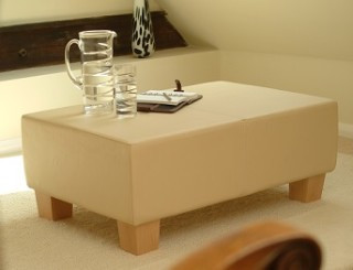 cream leather table