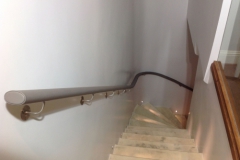 oval leather handrail