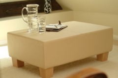 cream leather table