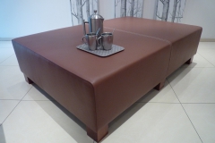 brown leather table