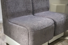 Silver-grey fabric modular chairs