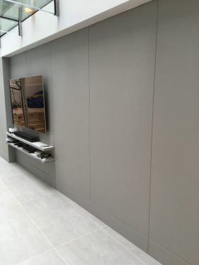 Leather walls and shelves