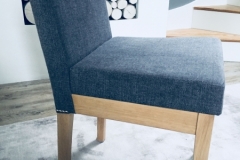 grey fabric dining chair