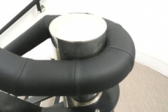 commercial black leather handrail