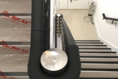 Commercial leather handrail