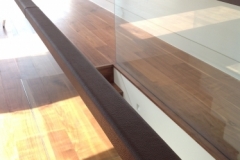 Leather Handrail on Glass