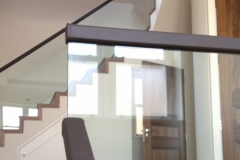 Leather Handrail on Glass Balustrade