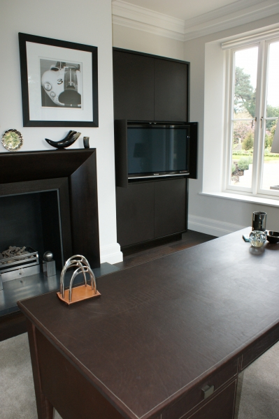 leather wall and desk