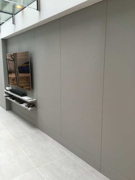 Leather walls and shelves