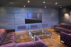 Leather Panelled Media Wall