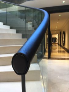 distinctive elegant leather handrails