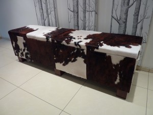 cowhide stools and benches