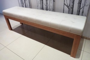 Custom-made furniture - leather bench