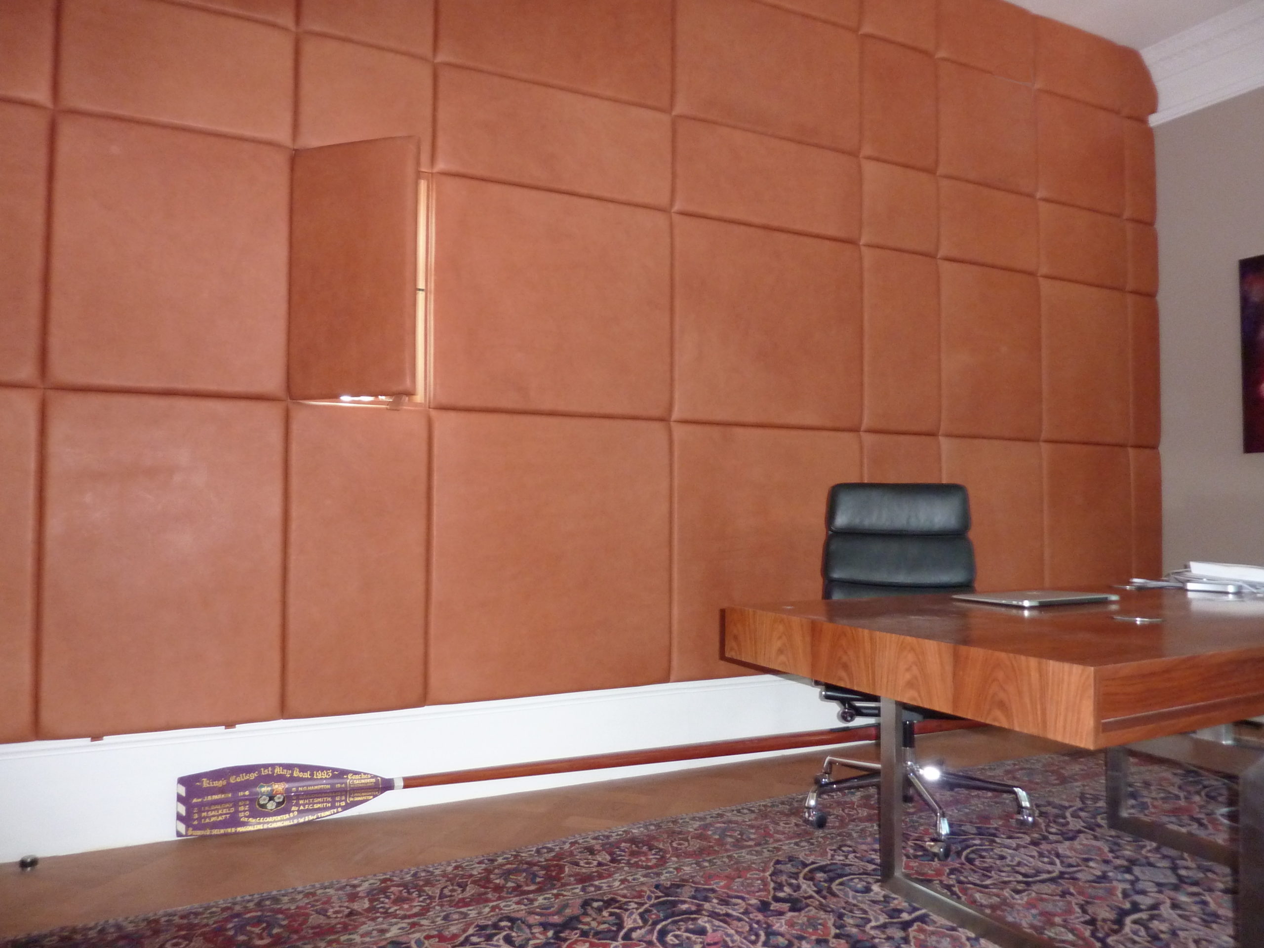 padded leather wall