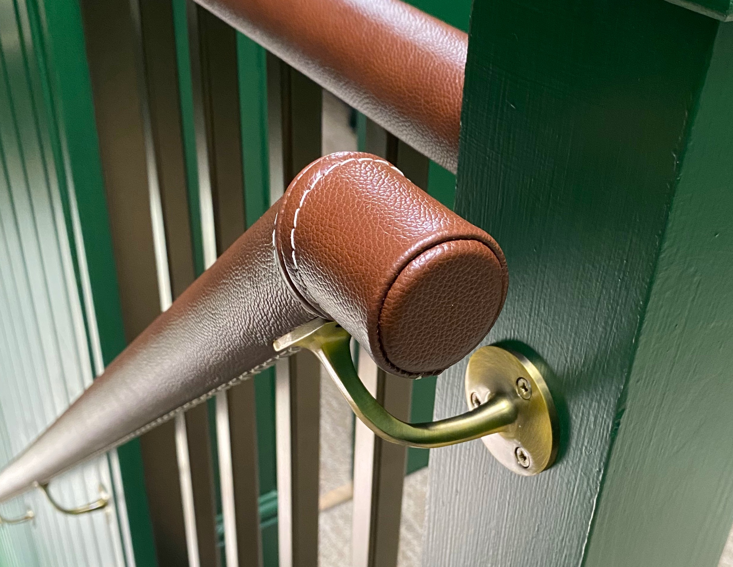 leather bannister rail