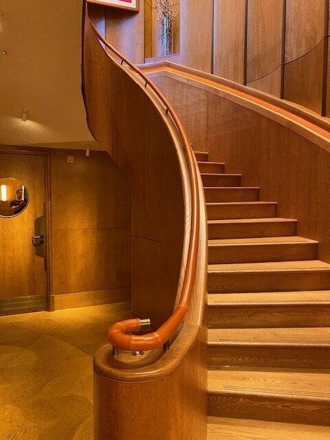 IMG_4415 Curving leather handrail