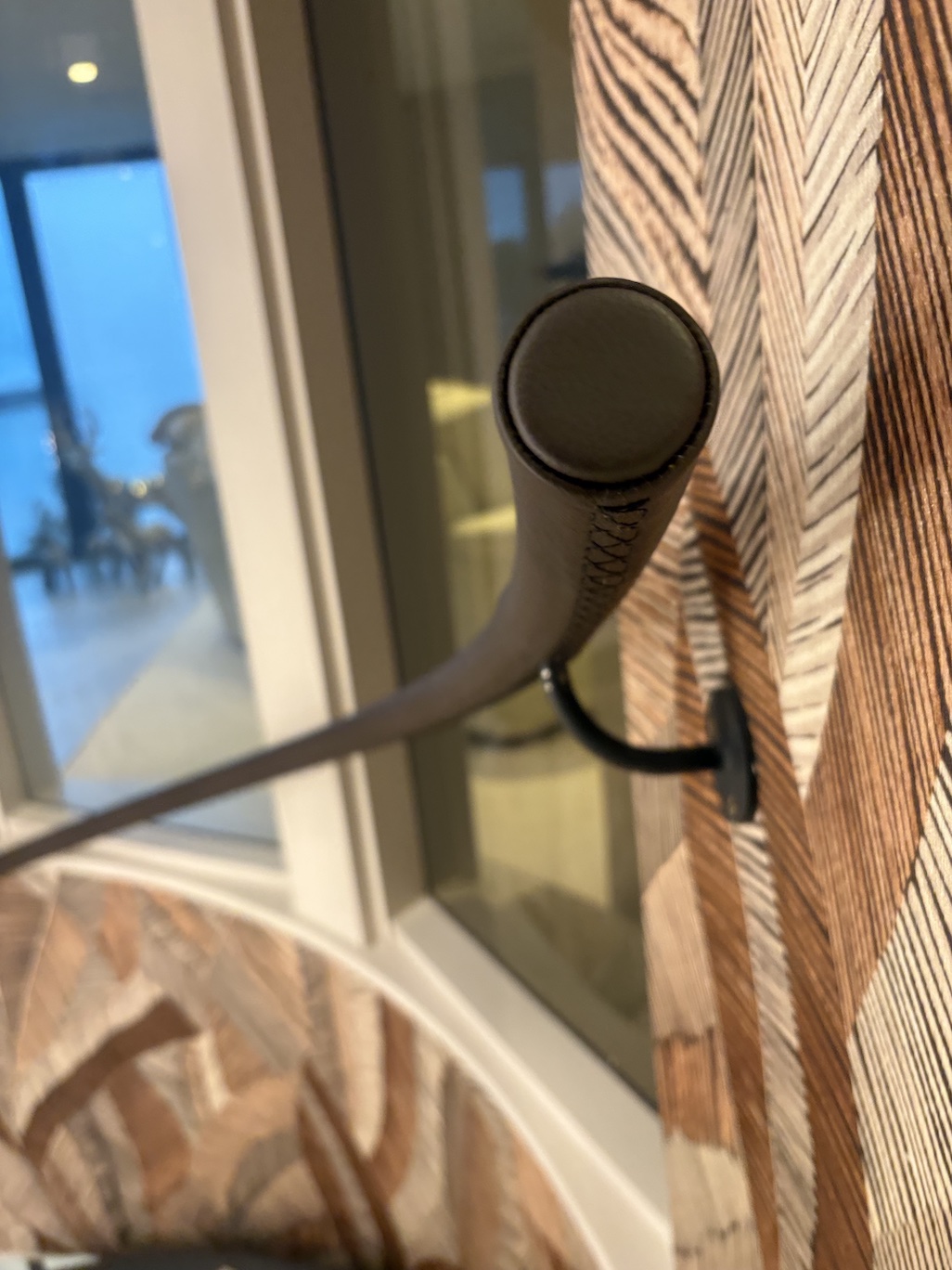 Crafted leather handrails