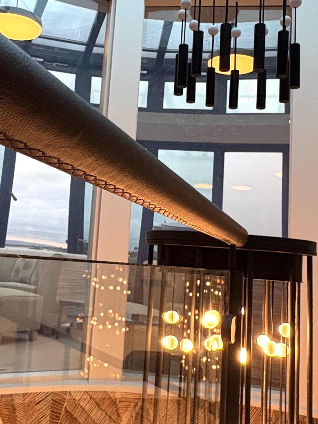 Leather bannister rails